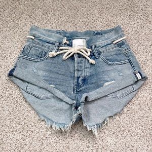 One Teaspoon Tie Waist Denim Shorts Size 23
